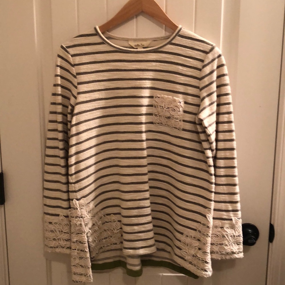 Matilda Jane Striped 3/4 Sleeve Sweater